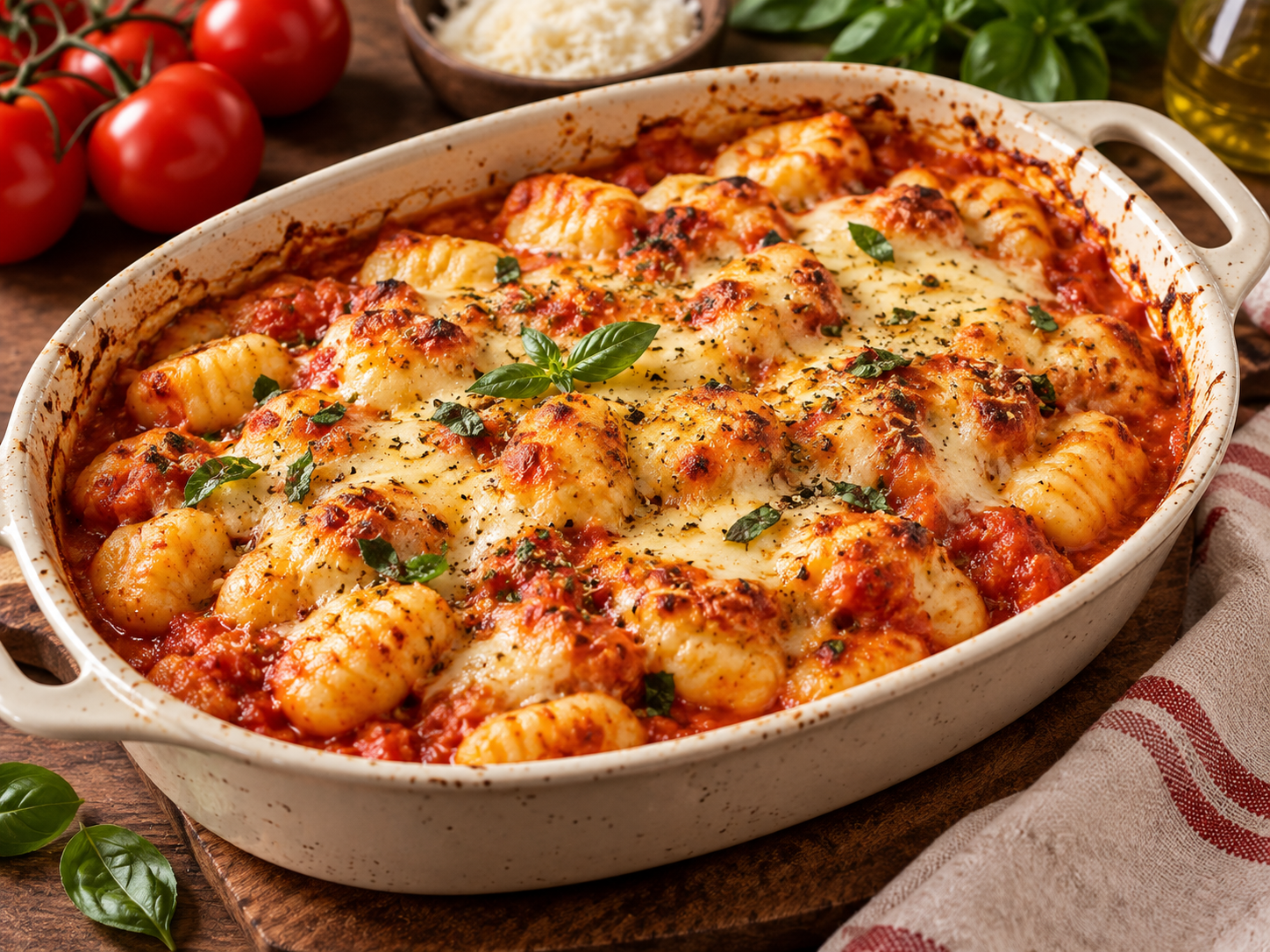 Gnocchis gratinés à la sauce tomate