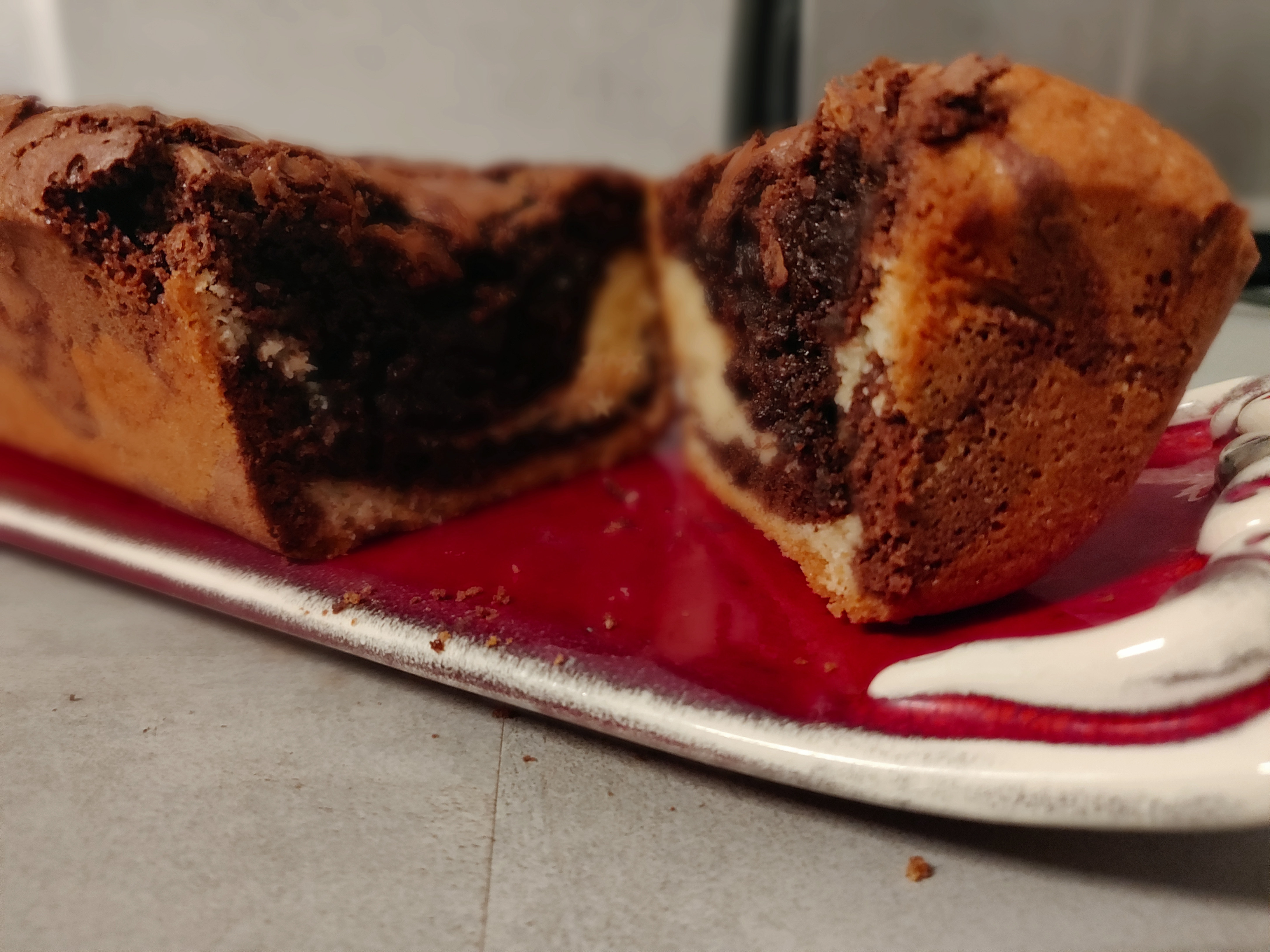 Cake marbré chocolat / vanille
